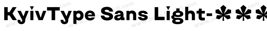 KyivType Sans Light字体转换